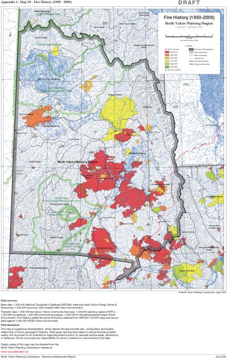 Map 10 - Fire History (1950-2005)