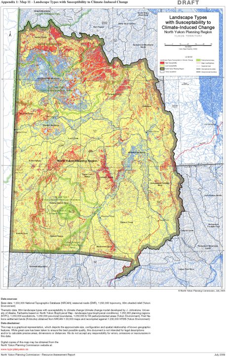 Map 11 - Landscape Types with Susceptability to Climate-Induced Change