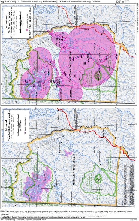 Map 15 - Furbearers-Yukon Key Areas Inventory and Old Crow TK Database