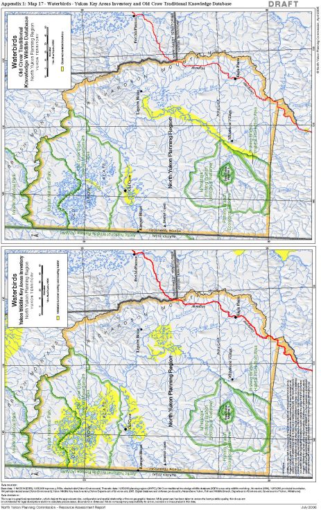 Map 17 - Waterbirds-Yukon Key Areas Inventory and Old Crow TK Database