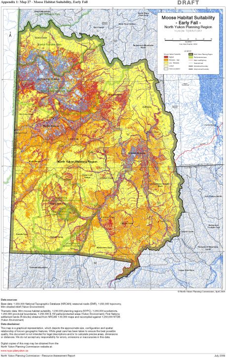 Map 27 - Moose Habitat Suitability-Early Fall