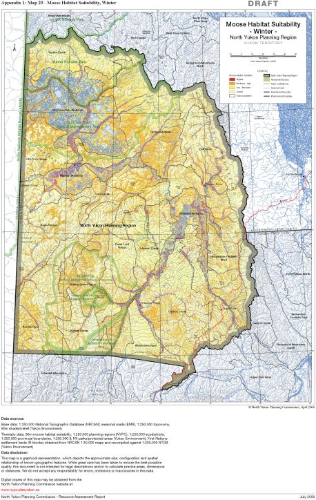 Map 28 - Moose Habitat Suitability-Late Fall