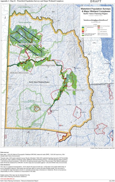 Map 31 - Waterbird Population Surveys and Major Wetland Complexes