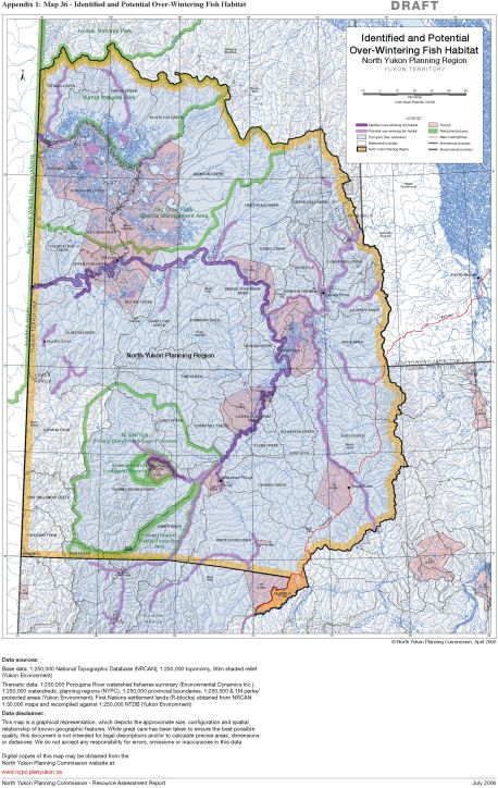 Map 36 - Identified and Potential Over-Wintering Fish Habitat